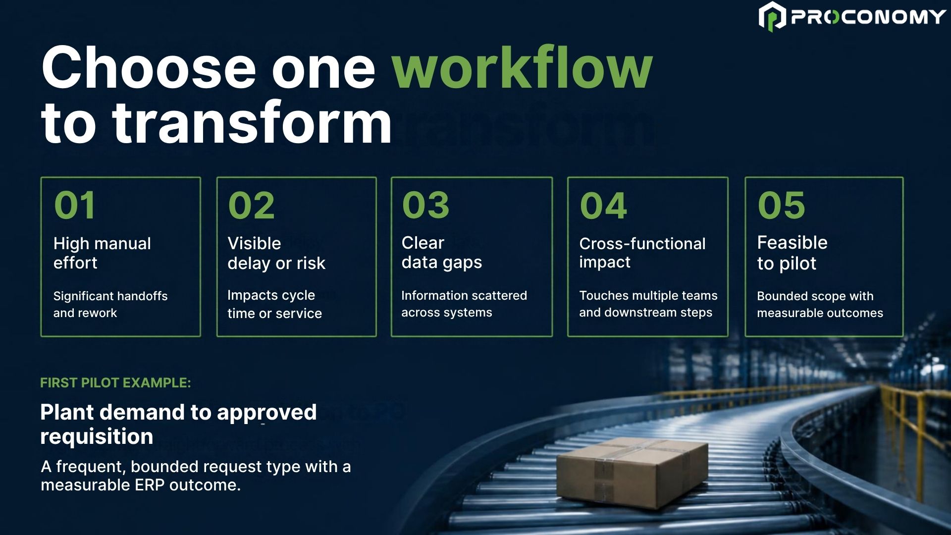 Choose one worflow to transform