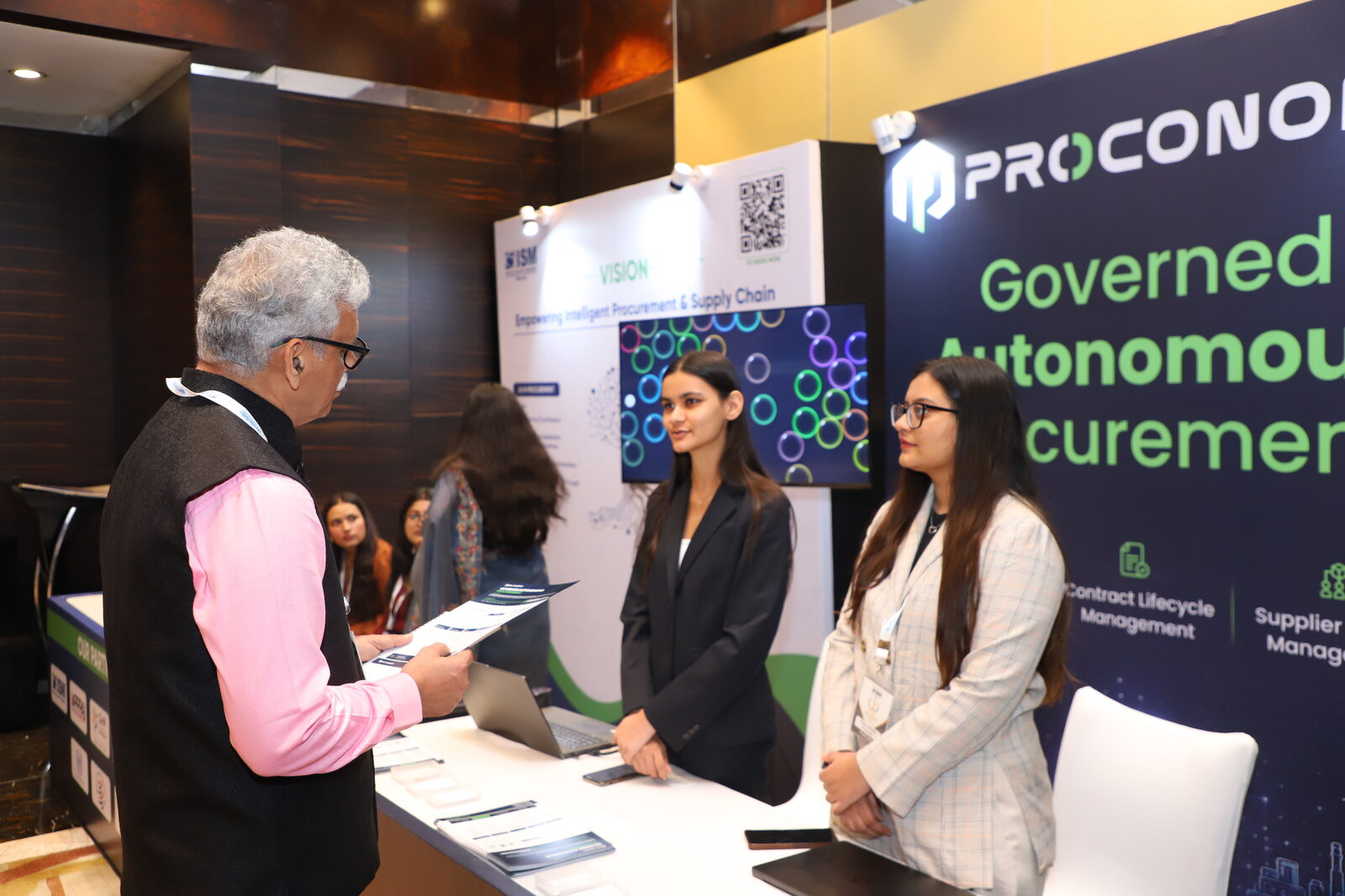 Visitors stopping by the Proconomy stand, 11th Annual ISM-INDIA Conference & Awards 2026