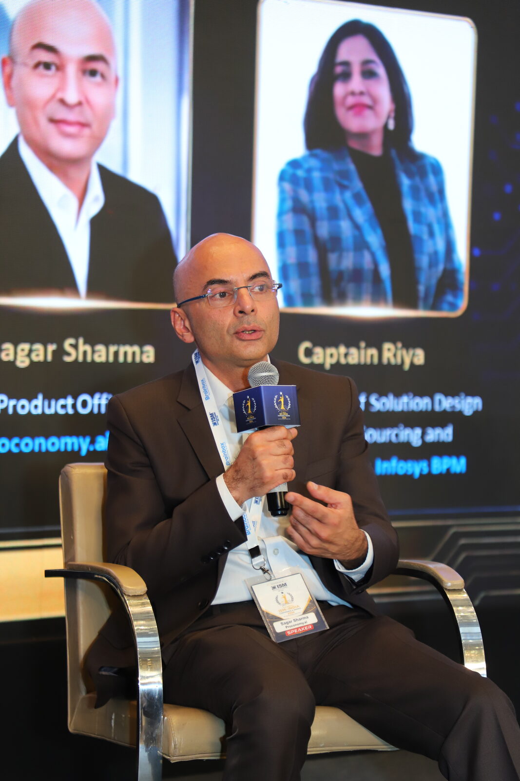 Sagar Sharma, Chief Product Officer at Proconomy, speaking on the AI panel at ISM-INDIA 2026